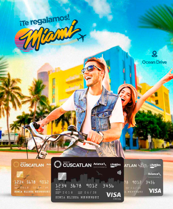 Gana un viaje para dos personas Con tus Tarjetas LifeMiles CUSCATLAN